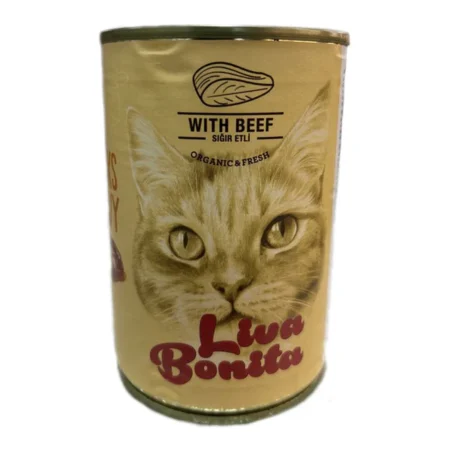 Liva Bonito Biftekli Chunk Yetişkin Kedi Konservesi 400 gr