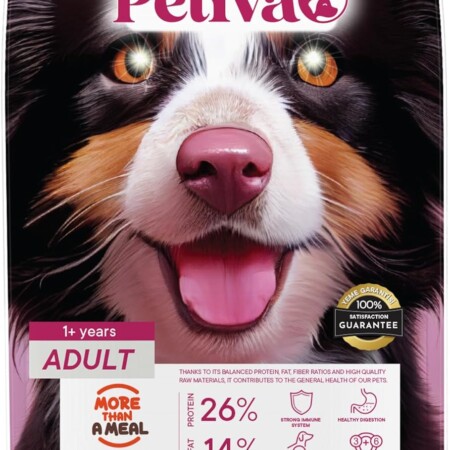 Petiva Premium 15 kg balıklı kuru köpek maması paket ambalaj görseli