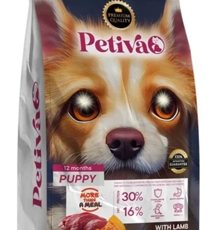 Petiva Premium yavru kuzulu kuru köpek maması 7 kg paket ambalaj görseli