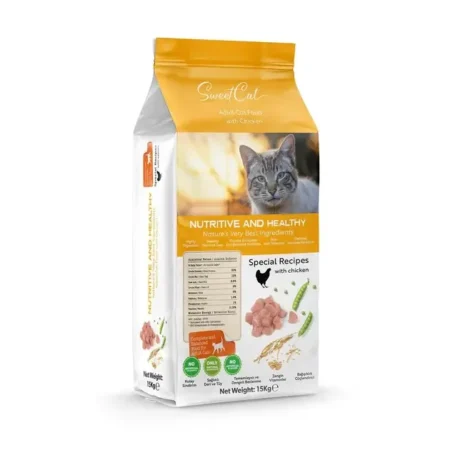 Sweet Cat tavuklu kuru kedi maması 15 kg paket ambalaj görseli