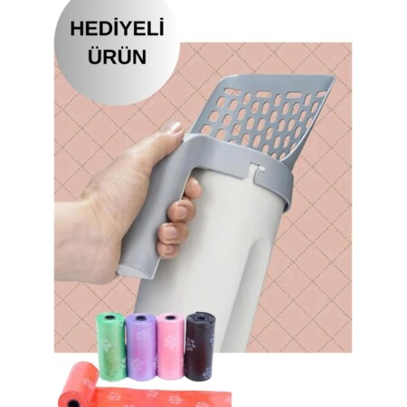 mywarehouse Yeni Nesil Kedi Kumu Küreği ve 4'lü kaka poşeti hediyeli